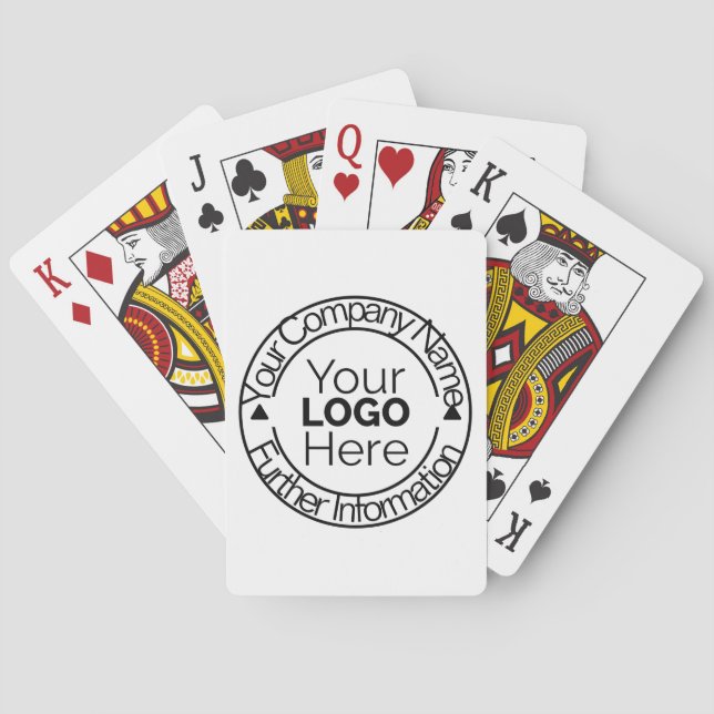 Baraja De Cartas Logotipo de empresa personalizado (Reverso)