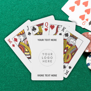 Baraja De Cartas Logotipo De Negocio Y Texto De personalizado