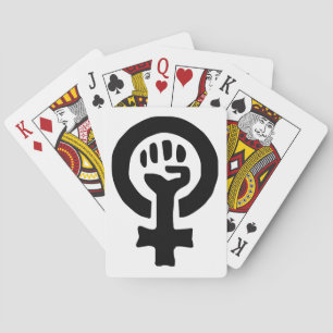 Baraja De Cartas Logotipo de símbolo feminista