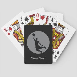 Baraja De Cartas Logotipo gris del círculo del baloncesto