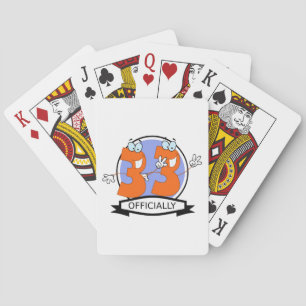 Baraja De Cartas Logotipo oficial de cumpleaños 33