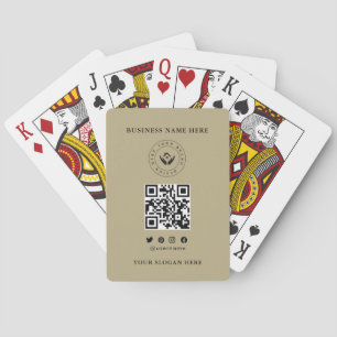 Baraja De Cartas Logotipo personalizado de negocio clásico y código