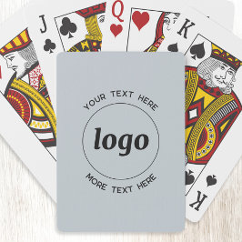 Baraja De Cartas Logotipo simple con azul promocional de negocios d
