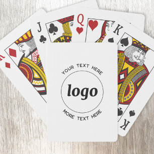 Baraja De Cartas Logotipo Simple Con Texto Promocional Empresarial