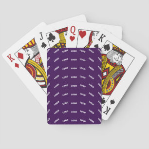 Baraja De Cartas Logotipo único o patrón de imagen cargada Púrpur