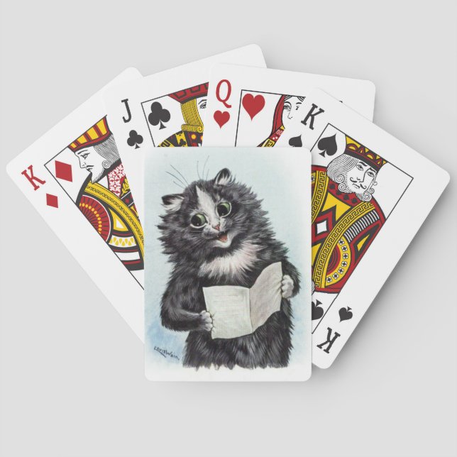 Baraja De Cartas Lois Wain Lucky Black Cat Cantando (Reverso)