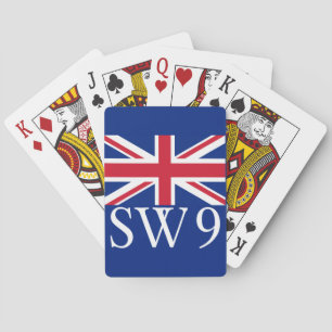 Baraja De Cartas London Postcode SW9 con Union Jack