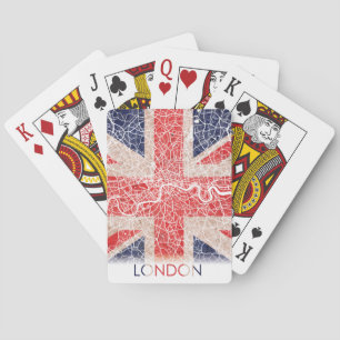 Baraja De Cartas Londres Inglaterra Reino Unido Bandera Reino Unido