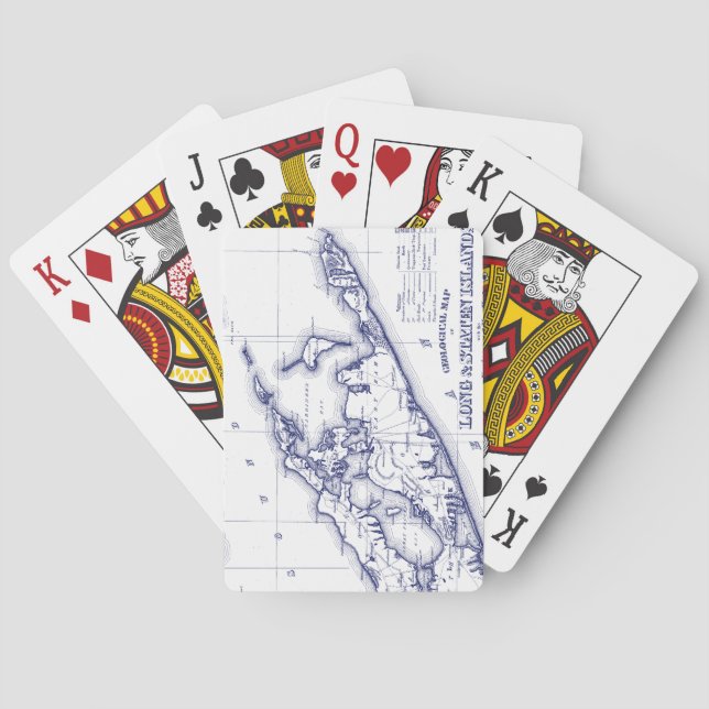 Baraja De Cartas Long Island The Hamptons Map VC (Reverso)