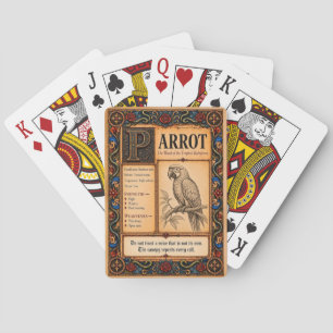 Baraja De Cartas Loro, Arte de Bestiario Medieval