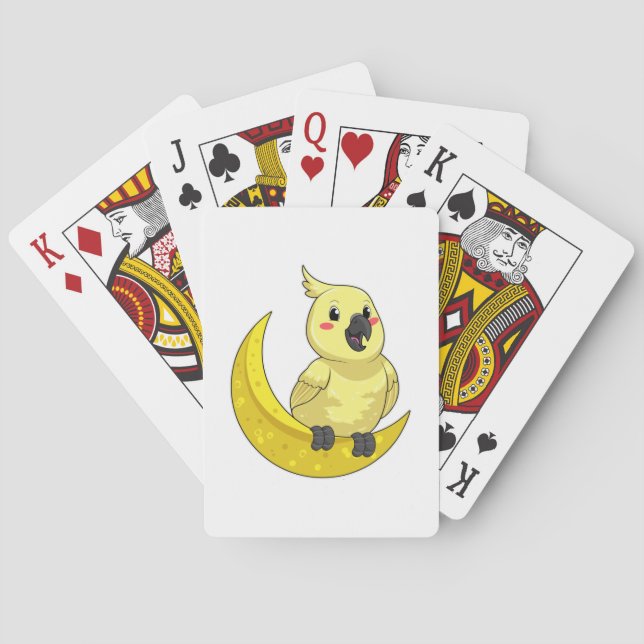 Baraja De Cartas Loro con luna (Reverso)