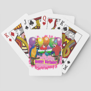 BARAJA DE CARTAS LOROS DE CUMPLEAÑOS