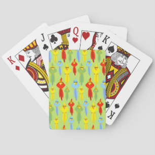 Baraja De Cartas Loros Piratas Amantes De Aves Animales De Verano T