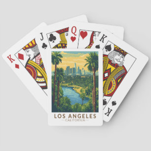 Baraja De Cartas Los Ángeles California Viaje Arte Vintage