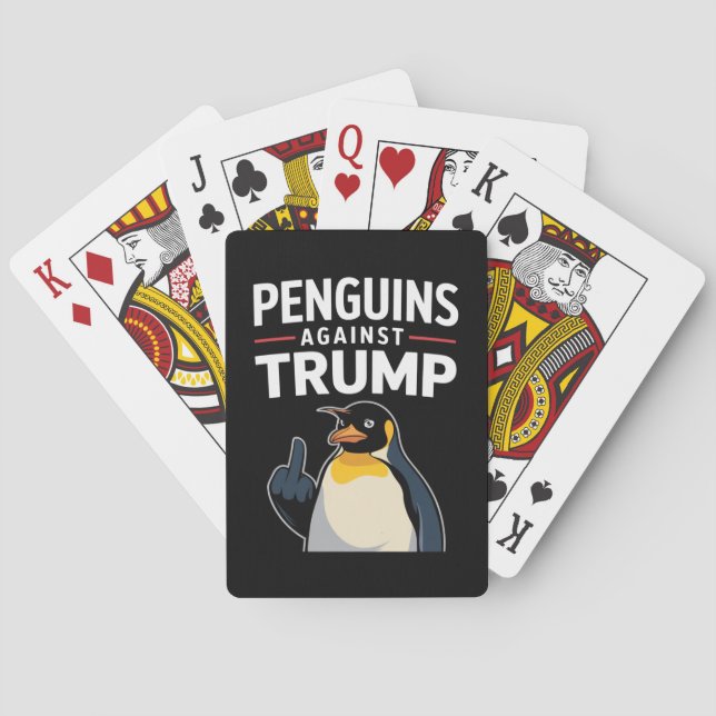 Baraja De Cartas Los avispones de pingüino resisten a los pingüinos (Reverso)