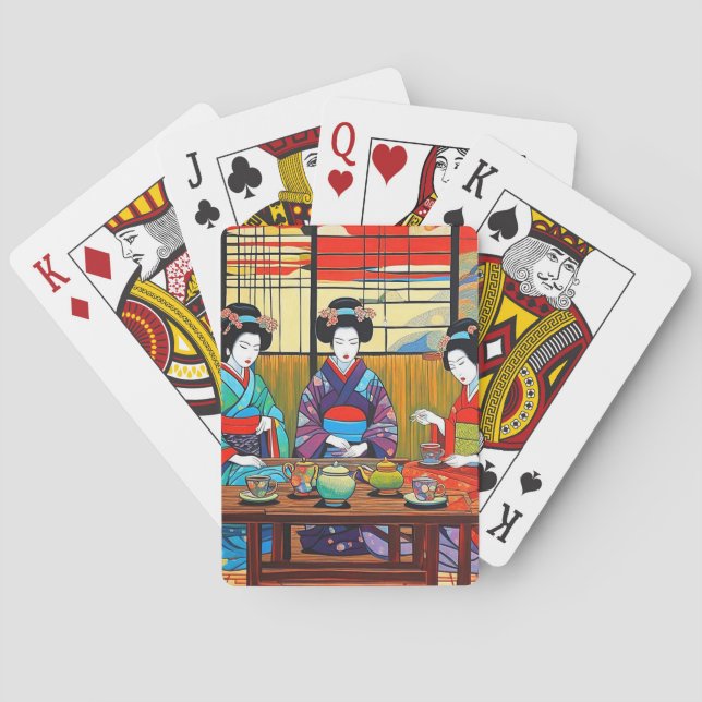 Baraja De Cartas Los bebedores de té (Reverso)