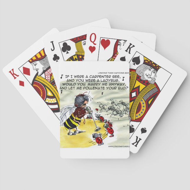 Baraja De Cartas Los cantantes de discotecas insectos son divertido (Reverso)