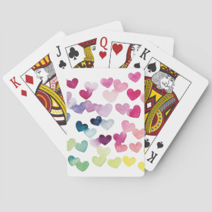 Baraja De Cartas Los corazones arcoiris enorgullecen a las colorida