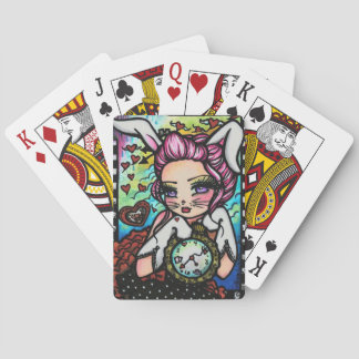 Baraja De Cartas Los corazones de los conejos blancos encierran tar