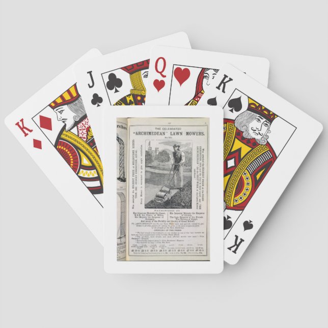 Baraja De Cartas Los cortacéspedes "de Arquímedes" celebrados, del (Reverso)