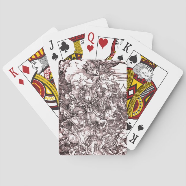 Baraja De Cartas Los cuatro jinetes del Apocalipsis (Dürer, 1498) (Reverso)