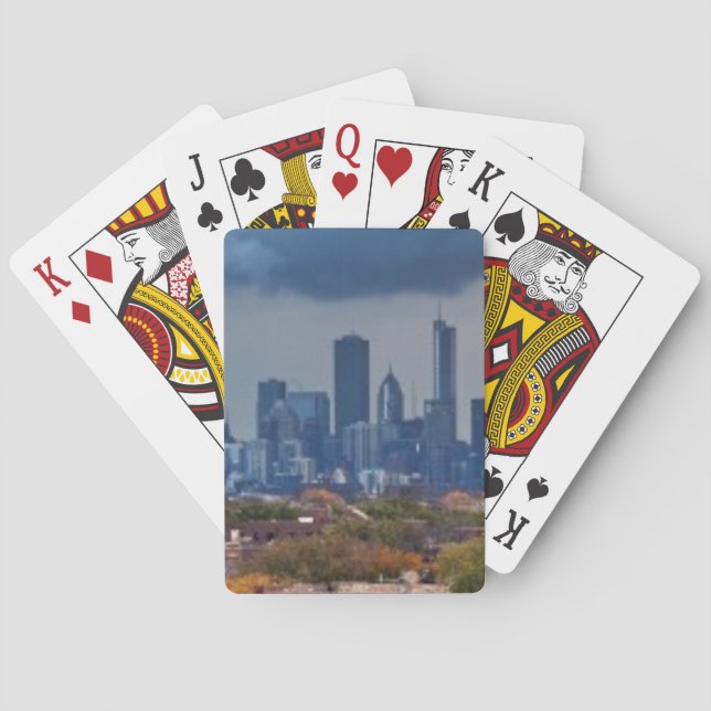 Baraja De Cartas Los E.E.U.U., Illinois, Chicago, paisaje urbano (Reverso)
