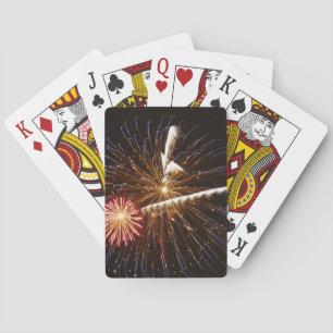 Baraja De Cartas Los fuegos artificiales exhiben en el río Savannah