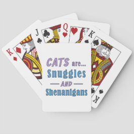 Baraja De Cartas Los gatos son Snuggles y Shenanigans