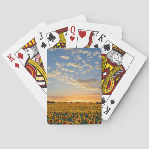 Baraja De Cartas Los girasoles al atardecer