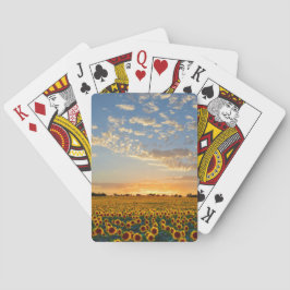 Baraja De Cartas Los girasoles al atardecer