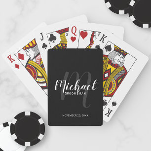 Baraja De Cartas Los Groomsmen Personalizados de guión moderno jueg