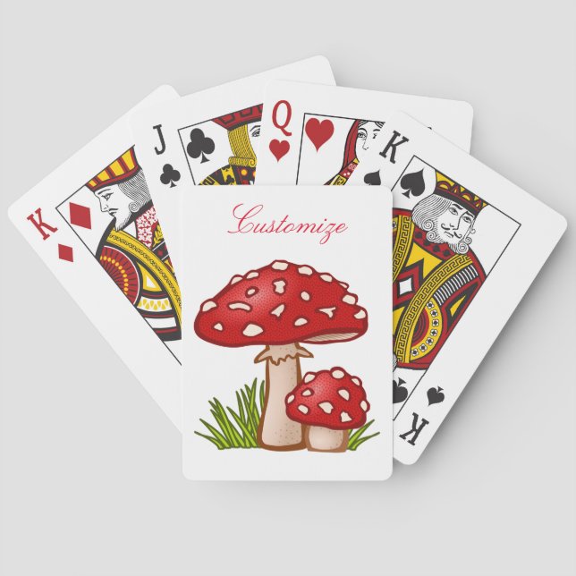 Baraja De Cartas Los hongos rojos de Amanita Thunder_Cove (Reverso)