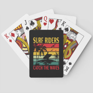 Baraja De Cartas Los jinetes de surf atrapan las olas