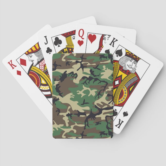 Baraja De Cartas Los militares camuflan (Reverso)