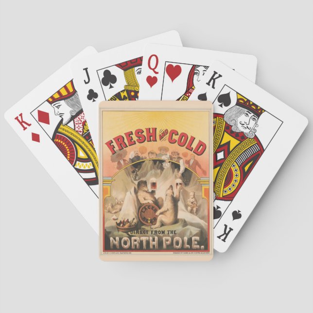 Baraja De Cartas Los Osos Polares Están Disfrutando De Mugs De Cerv (Reverso)