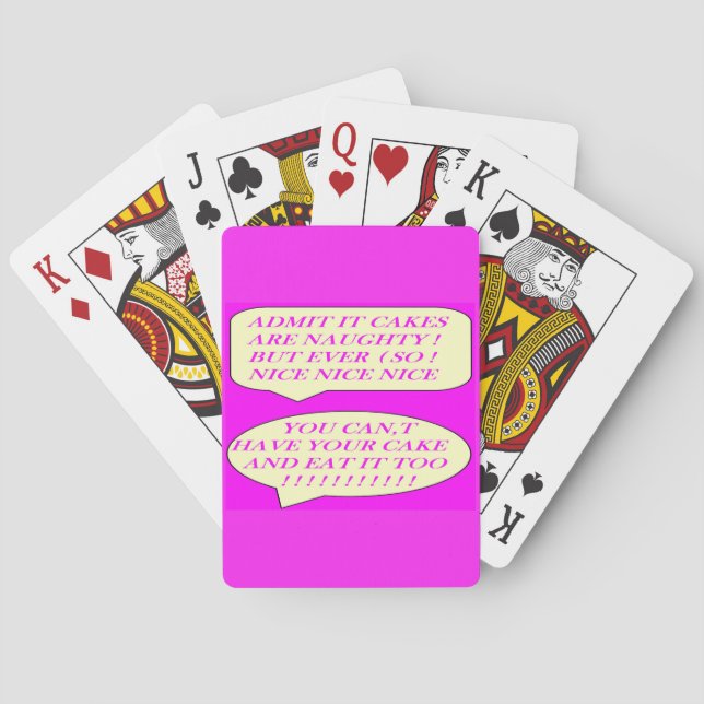 Baraja De Cartas Los pasteles son muy buenos para los amantes de la (Reverso)