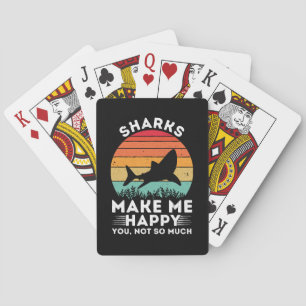 Baraja De Cartas Los tiburones me hacen feliz tú no tanto