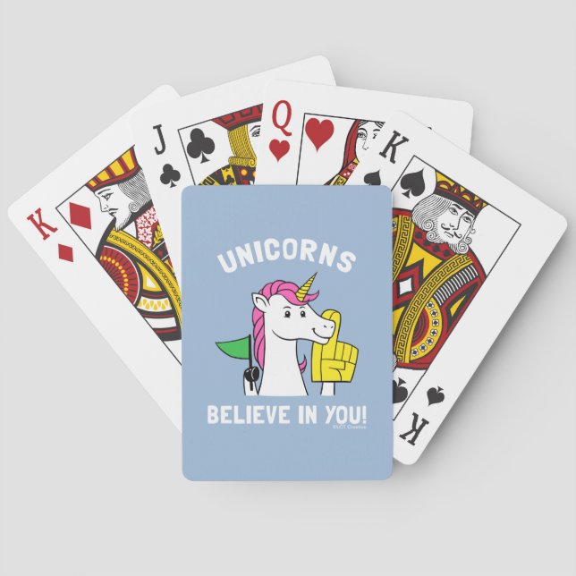 Baraja De Cartas Los Unicornios Creen En Ustedes (Reverso)