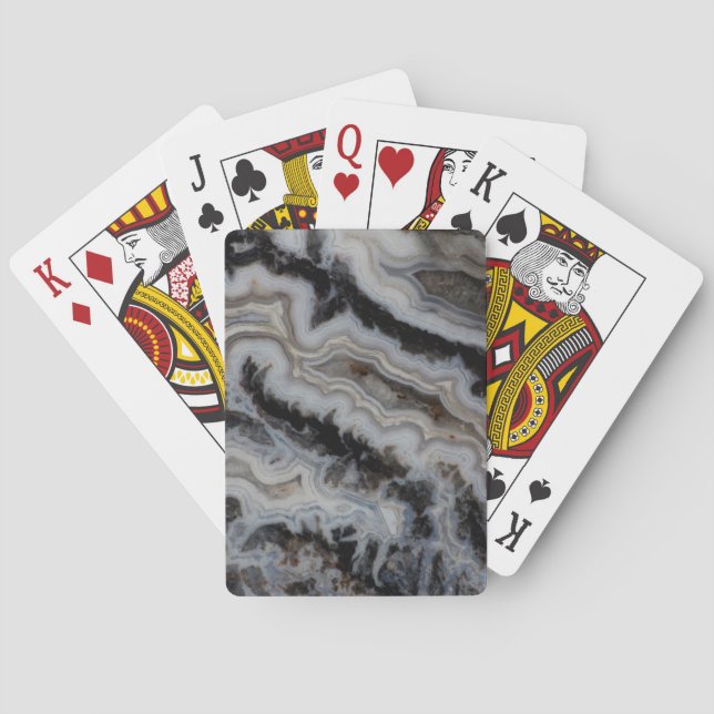 Baraja De Cartas Losa mixta de jaspe ágata (Reverso)