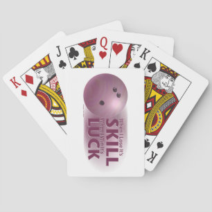 Baraja De Cartas Lose Skill Win Luck Bowling Pink