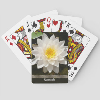 Baraja De Cartas Loto de Nenúfar Blanco Flotante 
