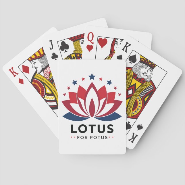 Baraja De Cartas Lotus para POTUS Kamala Harris 2024 (Reverso)