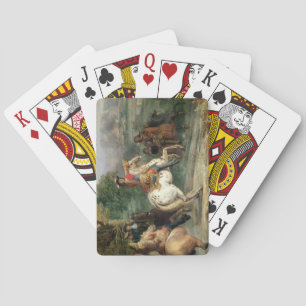 Baraja De Cartas Louis XIV (1638-1715) que supervisa el cerco de un