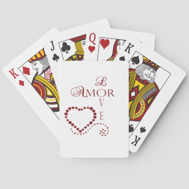 Baraja De Cartas Love Amor Heart Valentine (Reverso)