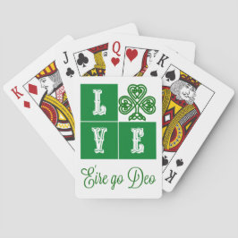 Baraja De Cartas Love Celtic Shamrock Hearts Ireland Motto