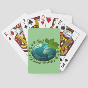 Baraja De Cartas Love Earth Eco Globe Planeta verde