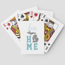 Baraja De Cartas Love Home Michigan Floral Filment State