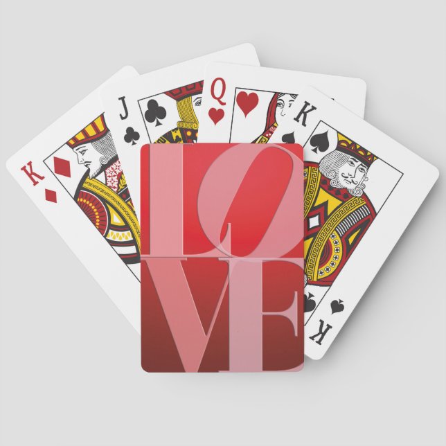 Baraja De Cartas Love Romance Red Pink (Reverso)