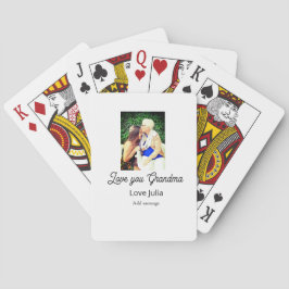 Baraja De Cartas Love you Grandma photo name love message grandkids