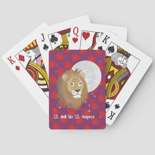 Baraja De Cartas Löwe 23. Juli bis 22. August Kartenspiel (Reverso)